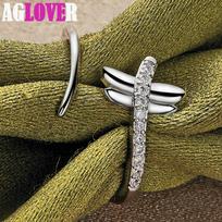 925 Sterling Silver laumžirgis AAA cirkonio atidarymo žiedas papuošalai brown