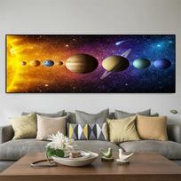 Abstract Landscape Space Sun Eight Planets of Solar Canvas Painting Posters and Prints Wall Art Picture Living Room No Frame No Frame 20*40cm