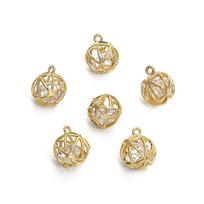 1 vnt. varinis tuščiaviduris rutuliukas su cirkonio pakabuku auskarams, vėriniui, pasidaryk pats papuošalų gamybos reikmenys 10x12mm 1pc