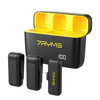 7RYMS Rimo S1LN belaidžio mikrofono sistema su 1 imtuvu ir 2 mikrofonais 50M perdavimo diapazonas Lightning digital output juoda