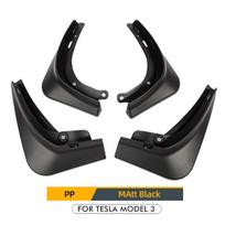 4 vnt. Automobilių purvo atvartai „Tesla“ 3 modelyje Y modelis Y purvo apsaugos apsaugos apsaugos sargybiniai Fenderio priekinis galinio rato purvas 3-Black black