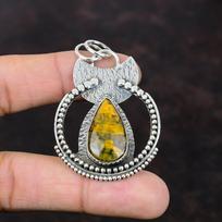 Nellite Pendant Original Gemstone Pendant Handmade Nellite Jewelry 925 Sterling Silver Pendant Stylish Pendant Gift For Her Elegant Pendant gray