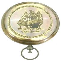 Žalvarinis Didelis Magnetinis Kompasas 5,08 cm beige
