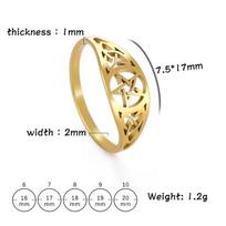 Irish Knot Celtics Žvaigždžių žiedas moterims Supernatural Pentagram Wicca Amulet Poros žiedai Nerūdijančio plieno papuošalai Dovanos 6