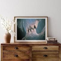 5D DIY Deimantinė tapyba Bučinys Kryželiu Rinkinys Mozaika Deimantinė siuvinėjimas Rožė Pilnas Apvalus Kvadratinis Gręžimas Namų Dekoravimas Round 30x40cm gray