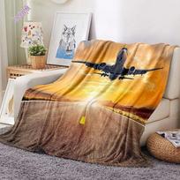 Kraštovaizdžio pledas Spausdintas didelio dydžio manta sofos-lovos uždangalas minkštas ir plaukuotas pledas languotas švelnus šiltas flanelinis pledas gerbėjų dovana 125x150cm 50x60inch