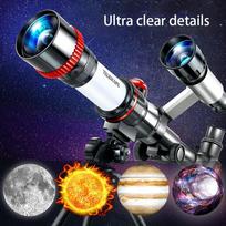 Astronominis teleskopas vaikams Dovanos naktinis matymas mėnulio stovyklavimo įrangai raudona