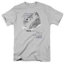 Jaws Like Dolls Eyes Shark Movie Retro Tee Sidabriniai unisex marškinėliai S