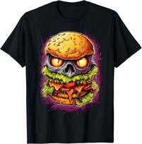 Halloween Hamburger Horror Lazy Costume Tee Unisex T-shirt S