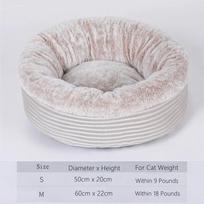 Šiltas kačių lovas namas, apvalus kačių lova, miegamasis kilimėlis, pagalvėlė šuniuko lizdas mažoms katėms 45cm gray