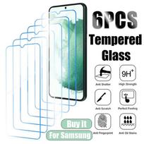 6 vnt. Grūdintas stiklas, skirtas Samsung Galaxy A54 A14 A53 A13 A34 A33 A32 A52S A22 S21 5G S22 Plus Ekrano apsauga, skirta Samsung A52 A72 Samsung Galaxy A40 gryna