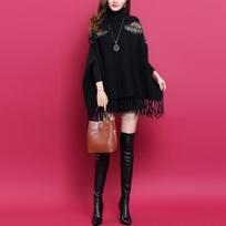 Early spring lazy style loose sweater for women's clothing Eagle embroidery autumn new mid length bottom knit sweater trend One Size juoda