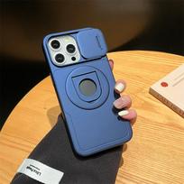 Prabangus laikiklis Magsafe dėklas, skirtas Samsung Galaxy A54 5G S23 FE S22 Ultra S21 Plus kickstand objektyvo apsauginis dangtelis, skirtas iPhone 15 14 13 12 11 Pro XS Max XR For iPhone 11 Pro Max mėlyna