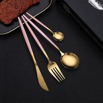 Stainless Steel Tableware Hotel Western Food/Steak Knife, Fork and Spoon 24-Piece Tableware Gift Set