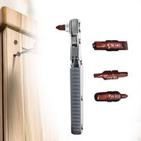 Bidirectional Ratchet Screwdriver Set with 4 Tips Disassemble Compact Quick Release Multifunctional gray
