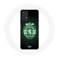 Coque Samsung Galaxy A32 5G scp sporting portugal lumineux fond noir juoda