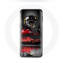 Coque pour Samsung Galaxy S9 Formule 1 Sebastian Vettel Pilote automobile F1 Rouge raudona