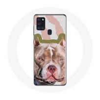 Case - Samsung - Galaxy A21S - Soft - Pitbull Dog - Brown ruda
