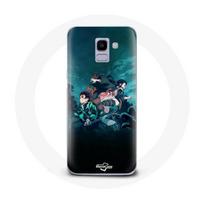 Coque pour Samsung Galaxy A8 2018 Demon Slayer Manga Tanjiro et Nezuko