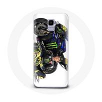 Coque pour Samsung Galaxy A6 2018 Valentino Rossi Pilote de vitesse fond blanc balta