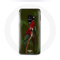 Coque pour samsung galaxy S9 plus Pionus Perroquet Rouge
