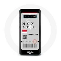 Coque pour Samsung Galaxy S10 Billet d'avion Monaco