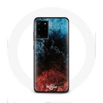Coque pour Samsung Galaxy S11 Plus fond de texture abstraite rouge noir bleu juoda