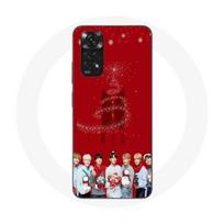Coque pour Xiaomi Redmi Note 11S BTS Bangtan Garçons Fond Rouge Cadeau de Noël 2023