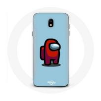 Coque pour Samsung Galaxy S5 Among Us jeu vidéo Fond bleu