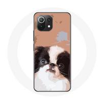 Coque pour Xiaomi Mi 11 Lite Épagneul japonais Noir et Blanc Race de chiens