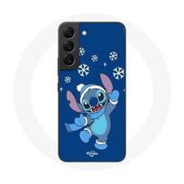 Coque pour Samsung Galaxy S21 FE Stitch neige Noël bleu