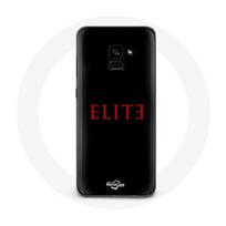 Coque pour Samsung Galaxy A8 Plus Elite Saison 5 Logo Rouge Fond Noir