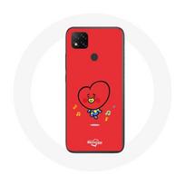 Coque pour Xiaomi Redmi 9C BTS Bangtan Garçons BT21 TATA V Fond Rouge raudona