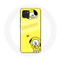 Coque pour Samsung Galaxy A03 BTS Bangtan BT21 Chimmy Jimin Fond Jaune geltona