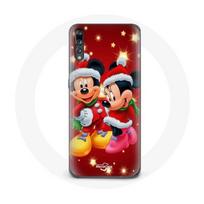 Coque pour Huawei P20 Mickey Mouse et Minnie Mouse le jour de Noël
