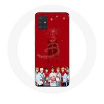 Coque pour Samsung Galaxy A51 5G BTS Bangtan Garçons Fond Rouge Cadeau de Noël 2023