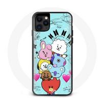Coque pour Iphone 13 Mini BTS BT21 Van Tata Chimmy Cooky Rj Koya Shooky Et Mang
