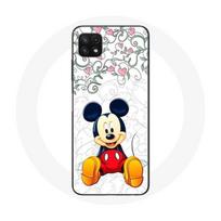 Coque pour Samsung Galaxy A22 5G Mickey Mouse Fleurs Cœurs