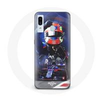Coque pour Samsung Galaxy A20e Formule 1 Pierre Gasly Pilote automobile F1 Rouge Bleu