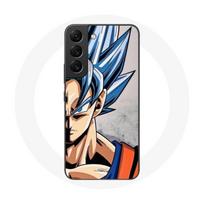 Coque pour Samsung Galaxy S21 FE Anime Dragon Ball Goku Cheveux bleu