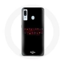 Coque pour Samsung Galaxy A20 Stranger Things Affiche Logo Joyeux noël