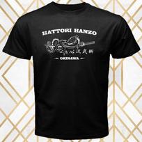 Hattori Hanzo Okinawa Sword Katana Movie Logo Juodi unisex marškinėliai S black