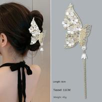 Pearl Bell Orchid Fringe Butterfly Grab klipas gray