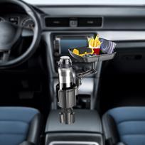 Automobilinis puodelių laikiklis, padėklas, gėrimas, reguliuojamas pagrindas, 3 viename, išplečiamas automobilių aksesuaras, kelionėms