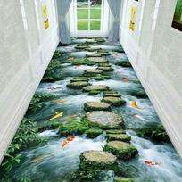 3D koridoriaus kilimas Namų / biuro kilimas Miegamojo kilimėlis Įėjimas / Prieškambario durų kilimėlis Svetainės kilimėlis W80*100CM black