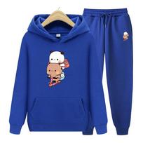 Women Long Sleeve Hoodie Set Bubu And Dudu Print Sweatshirt Set Oversized Cute Couple Valentine's Day Gift Hoodie Set S