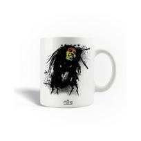 Keramikinis puodelis - Bob Marley - 30cl - Galima plauti indaplovėje - Baltas - Cilindrinis balta