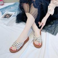 Women Fashion Flip Flops  Bohemia Bowknot Flax Linen Flip Flops Beach Shoes Wedges Bottom Slippers Sandals 40 smėlis