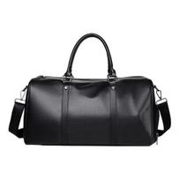 Rankinė per petį Puiki apkrova Tvirtas susiuvimas Sauso ir šlapio atskyrimas Lygi dirbtinė oda Didelė talpa Vientisos spalvos Unisex Komandiruotė Kelionė juoda