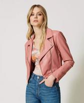 Party Halloween Women Slim-fit Pink Stylish 100%Lambskin Leather Jacket Designer XS rožinė